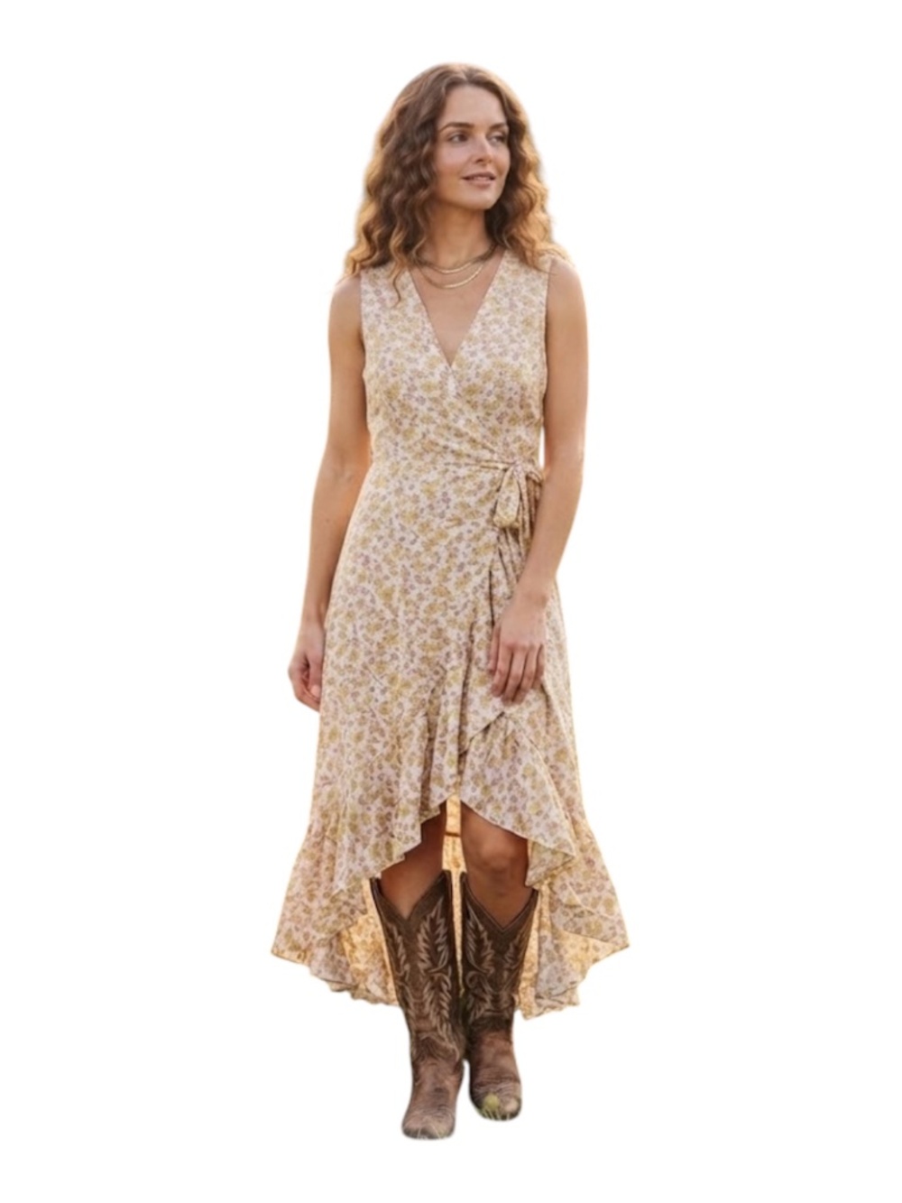 April Cornell Floral Wrap Maxi Dress XXL Earthy Garden Party Romantic Boho Chic